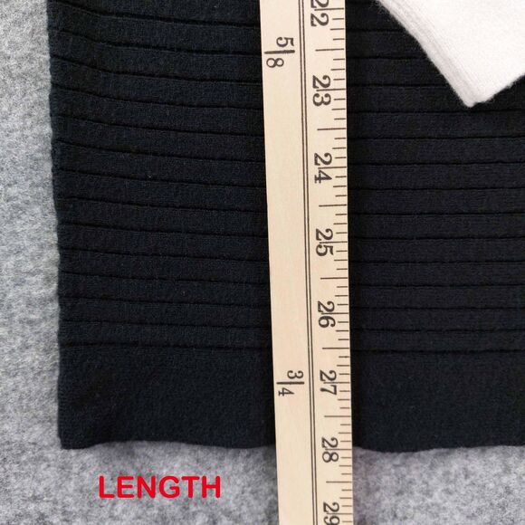 Madison + Hudson Sweater Womens XL Black Gray White Colorblock Ribbed Dolman - Picture 6 of 10